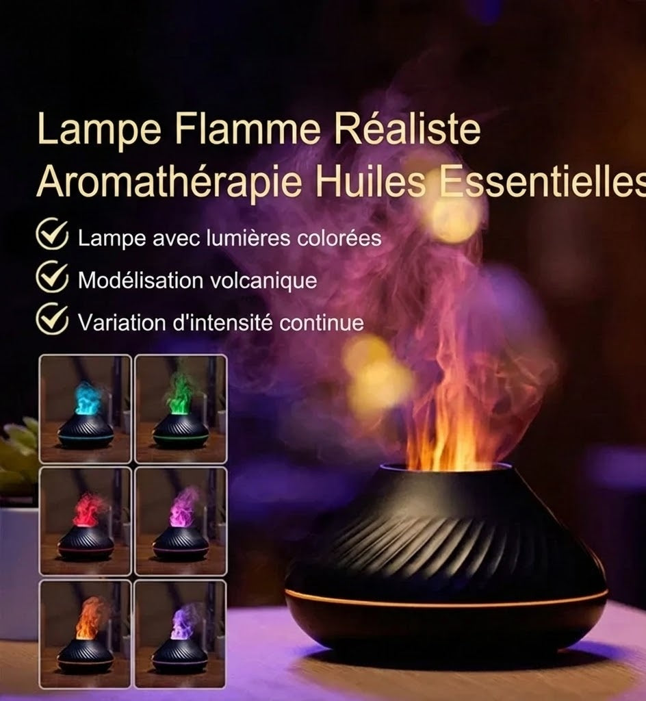Diffuseur Volcanique Zen™ - Effet Flamme (Huiles Essentielles)