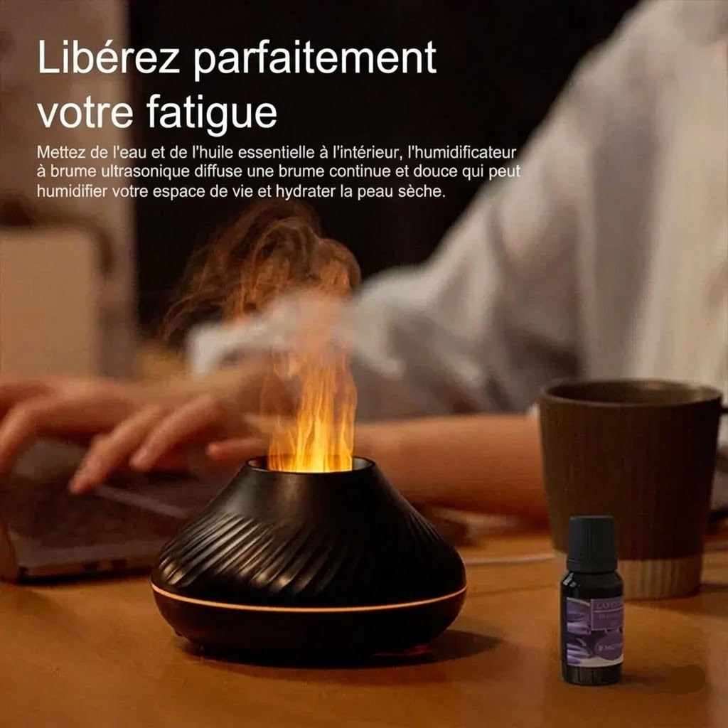 Diffuseur Volcanique Zen™ - Effet Flamme (Huiles Essentielles)